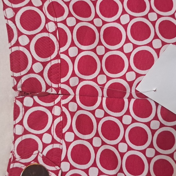 ANN TAYLOR MINI SKIRT -CoralPink & White. NWOT - Picture 3 of 9